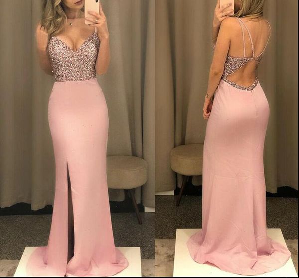 long maxi evening pretty women dresses v neck fish sequined formal elegant party gowns pink black, Black;gray
long maxi evening pretty women dresses v neck fish sequined formal elegant party gowns pink black, Black;gray