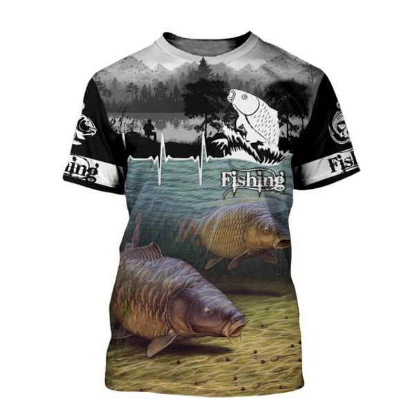 men and women carp fishing 3dt shirt summer outdoor fashion short-sleeved harajuku plus size t-shirt streetwear men's t-shirts, White;black
men and women carp fishing 3dt shirt summer outdoor fashion short-sleeved harajuku plus size t-shirt streetwear men's t-shirts, White;black