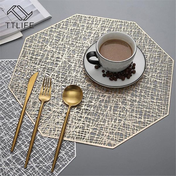 mats & pads 6pcs pvc placemats cutout hangable mat octagonal hollow non slip dining table home decoration gold placemat
mats & pads 6pcs pvc placemats cutout hangable mat octagonal hollow non slip dining table home decoration gold placemat