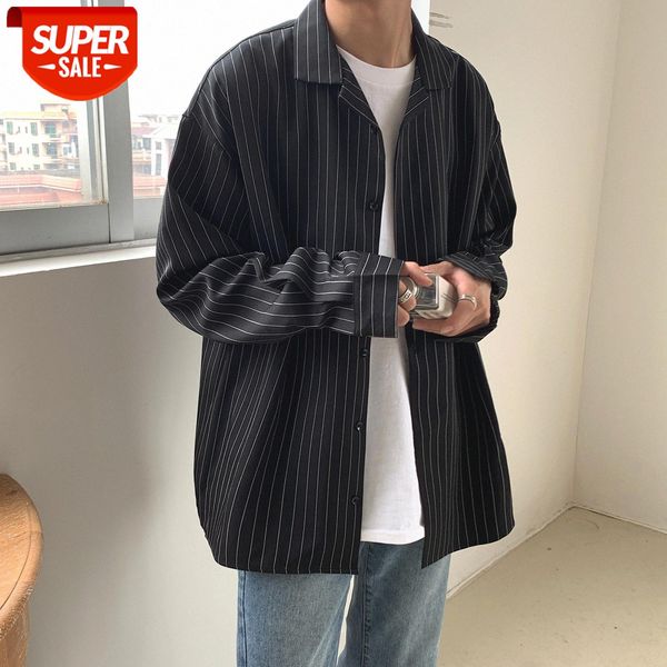 spring and summer korean style ins tide simple striped shirt men's suit pajamas collar #ri0y, White;black
spring and summer korean style ins tide simple striped shirt men's suit pajamas collar #ri0y, White;black