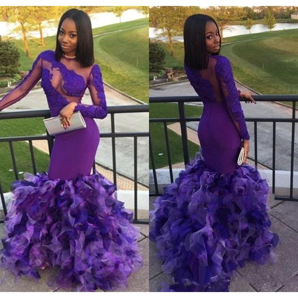 purple long mermaid prom dresses sleeve floor length tiered tull back formal evening gowns party dress, White;black
purple long mermaid prom dresses sleeve floor length tiered tull back formal evening gowns party dress, White;black