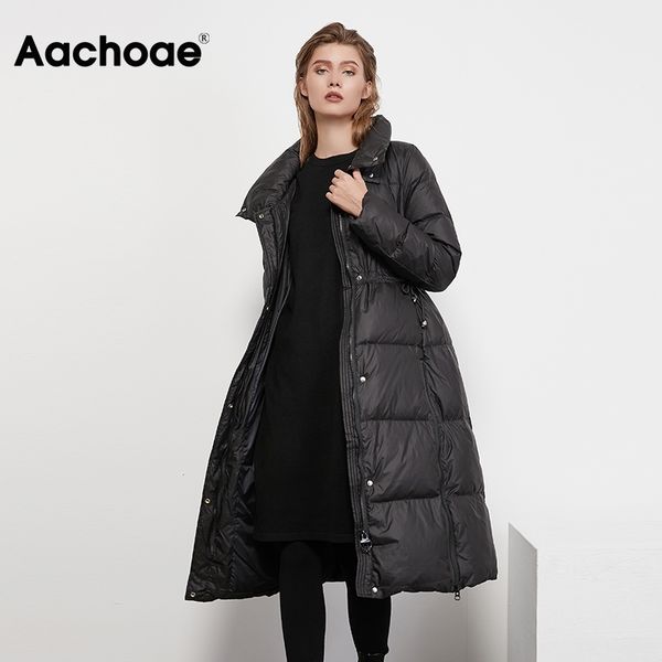 aachoae chic women long down jacket solid drawstring elastic waist coat female winter long sleeve thick warm outerwear coats 210413, Black
aachoae chic women long down jacket solid drawstring elastic waist coat female winter long sleeve thick warm outerwear coats 210413, Black