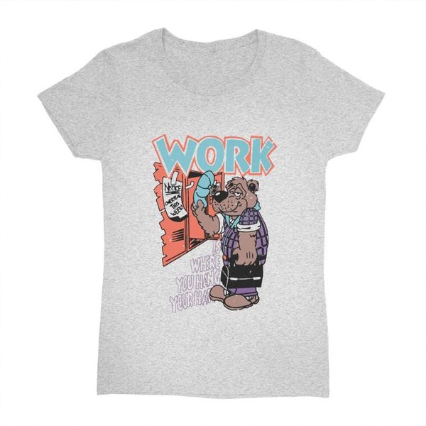 women's t-shirt funny cartoon bear work is where your hang t-shirts women o neck cotton t shirt retro harajuku short sleeve tee gift, White
women's t-shirt funny cartoon bear work is where your hang t-shirts women o neck cotton t shirt retro harajuku short sleeve tee gift, White