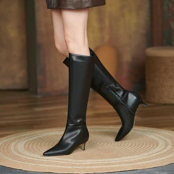 boots luxury shoes 2021 winter with high heels for women's pointed fine velvet tall canister women, Black
boots luxury shoes 2021 winter with high heels for women's pointed fine velvet tall canister women, Black
