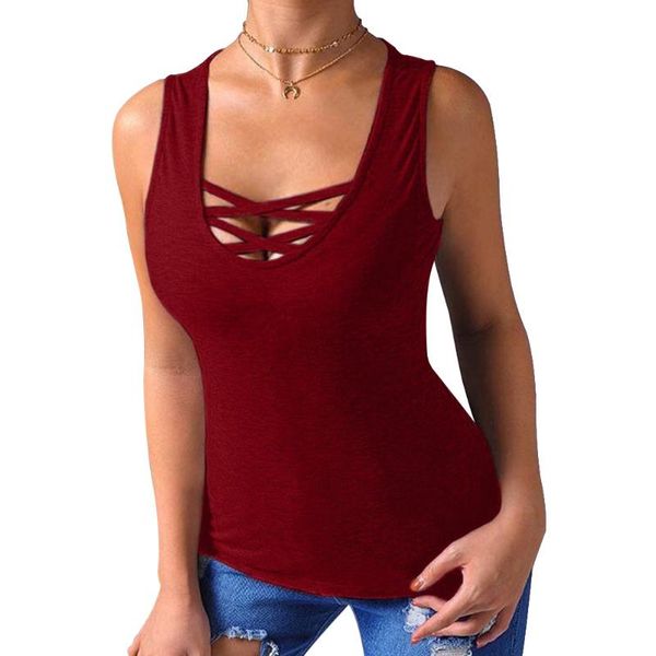 women's tanks & camis with bandage slim fit sleeveless pullover solid tank casual women vest summer bottoming, White
women's tanks & camis with bandage slim fit sleeveless pullover solid tank casual women vest summer bottoming, White
