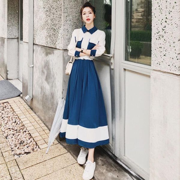 casual dresses 2021 women autumn fake 2 peice long shirt dress elegant patchwork korean fashion a line clothes w360, Black;gray
casual dresses 2021 women autumn fake 2 peice long shirt dress elegant patchwork korean fashion a line clothes w360, Black;gray