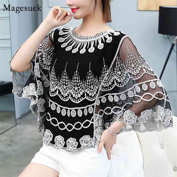 vintage lace plus size shirt for women o-neck summer blouse batwing sleeve embroidery casual blouses 4015 50 210512, White
vintage lace plus size shirt for women o-neck summer blouse batwing sleeve embroidery casual blouses 4015 50 210512, White