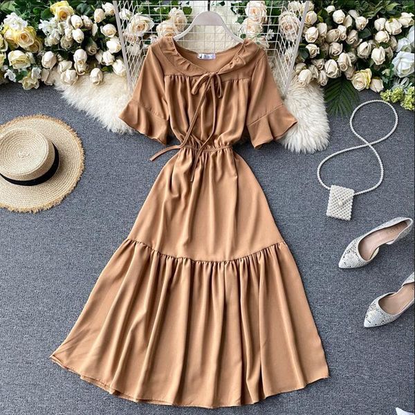 casual dresses 2021 sweet ruffles midi long summer party dress elegant high waist women vestido de festa beach a-line, Black;gray
casual dresses 2021 sweet ruffles midi long summer party dress elegant high waist women vestido de festa beach a-line, Black;gray