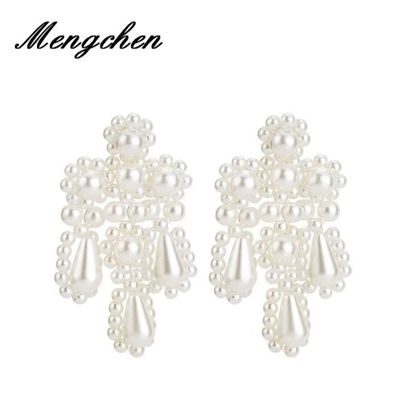 bohemian style white simulated pearls earrings for women fashion wedding jewelry trendy dangle & chandelier, Silver
bohemian style white simulated pearls earrings for women fashion wedding jewelry trendy dangle & chandelier, Silver