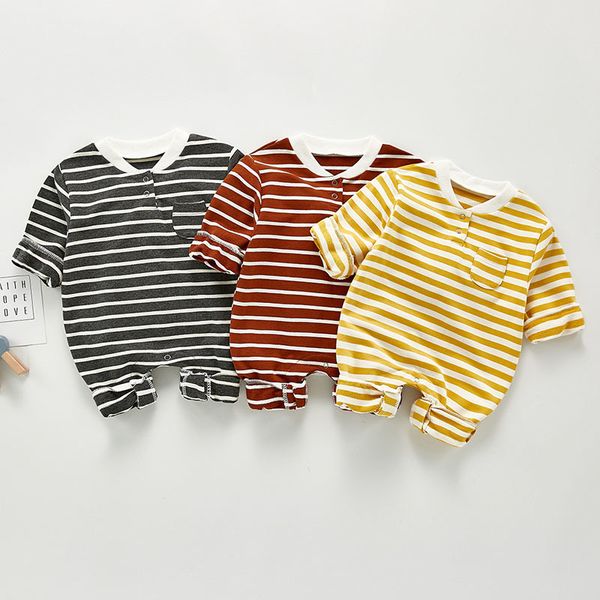 0-3yrs born boys stripe pocket jumpsuits clothes spring autumn baby rompers long sleeve children 210429, Blue
0-3yrs born boys stripe pocket jumpsuits clothes spring autumn baby rompers long sleeve children 210429, Blue