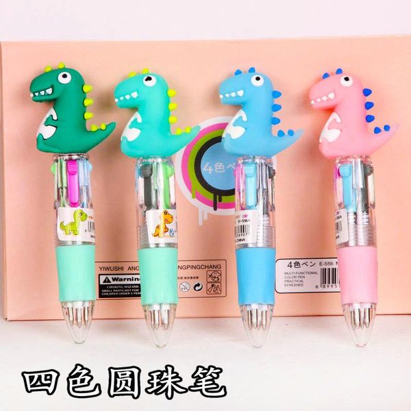 ballpoint pens four-color pen silicone cartoon head small dinosaur 4-color compact mini portable learning stationery, Blue;orange
ballpoint pens four-color pen silicone cartoon head small dinosaur 4-color compact mini portable learning stationery, Blue;orange
