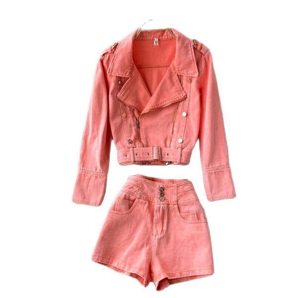 women's tracksuits women autumn korean fashion retro denim set long sleeve notched collar short outerwear+high waist shorts two piece, Gray
women's tracksuits women autumn korean fashion retro denim set long sleeve notched collar short outerwear+high waist shorts two piece, Gray