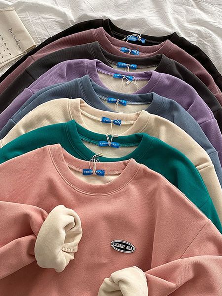 women's hoodies & sweatshirts spring plush thickened pink sweatershirt female casual long sleeve pullovers loose korean round neck, Black
women's hoodies & sweatshirts spring plush thickened pink sweatershirt female casual long sleeve pullovers loose korean round neck, Black