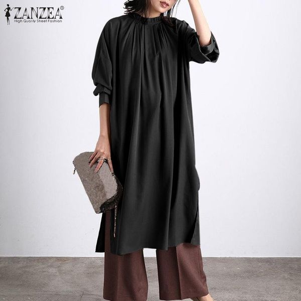 women's blouses & shirts zanzea vintage blouse 2021 spring lace up midi ladies retro puff sleeve blusa oversize casual solid loose top, White
women's blouses & shirts zanzea vintage blouse 2021 spring lace up midi ladies retro puff sleeve blusa oversize casual solid loose top, White