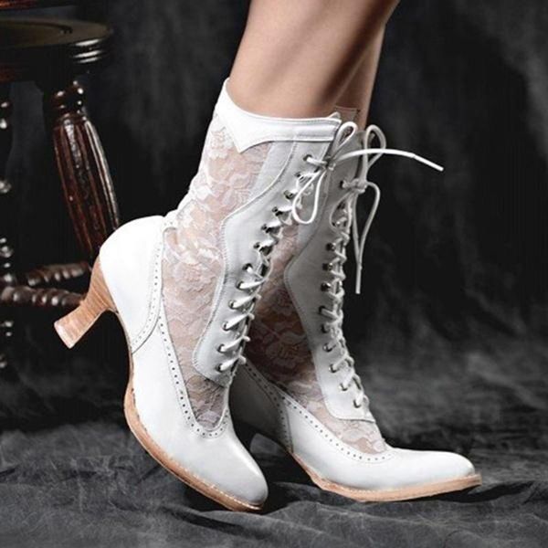 boots women lace embroidery autumn winter pu leather mid heels ladies shoes platform cross strap white calf, Black
boots women lace embroidery autumn winter pu leather mid heels ladies shoes platform cross strap white calf, Black