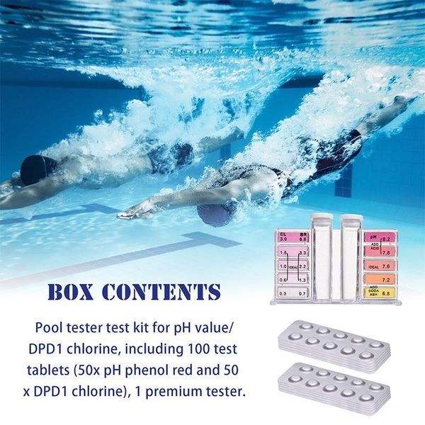 pool & accessories swimming water quality tester kit including 100 test tablets for bathtub fish tank als88
pool & accessories swimming water quality tester kit including 100 test tablets for bathtub fish tank als88