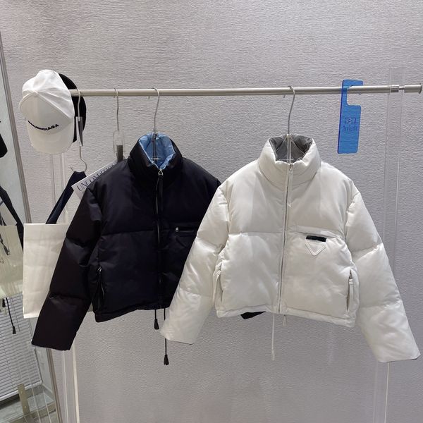 winter short coat women fashion down jackets with triangle mark casual trendy zipper puffer jacket, Black
winter short coat women fashion down jackets with triangle mark casual trendy zipper puffer jacket, Black
