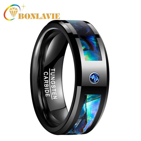 wedding rings black tungsten ring abalone shell steel with blue cz stone finger jewelry men women quality, Slivery;golden
wedding rings black tungsten ring abalone shell steel with blue cz stone finger jewelry men women quality, Slivery;golden
