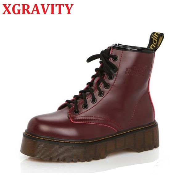 boots xgravity simple women thick sole platform pu patent ladies motorbike footwear motorcycle shoe, Black
boots xgravity simple women thick sole platform pu patent ladies motorbike footwear motorcycle shoe, Black