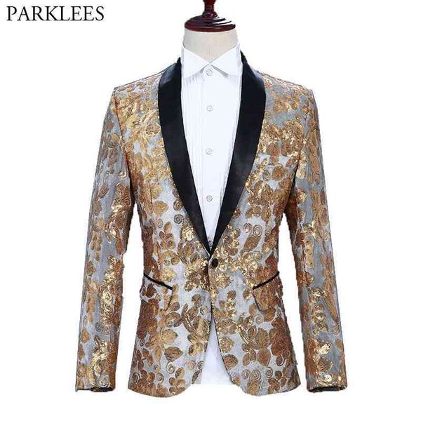 shiny gold floral sequin velvet blazer men brand shawl lapel one button suit jacket for party club dinner wedding prom stage 2xl 210522, White;black
shiny gold floral sequin velvet blazer men brand shawl lapel one button suit jacket for party club dinner wedding prom stage 2xl 210522, White;black