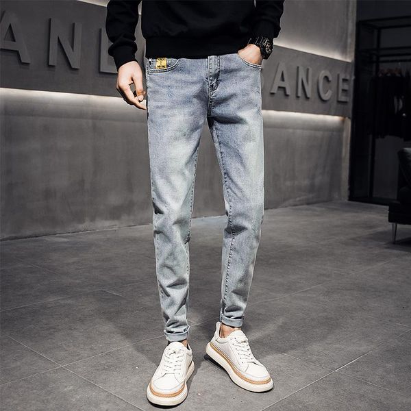 men's jeans pants denim men korean style slim trendy 2021 spring youth all-match fashion jeans/ fit, Blue
men's jeans pants denim men korean style slim trendy 2021 spring youth all-match fashion jeans/ fit, Blue