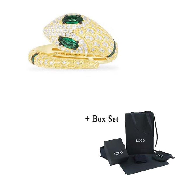 cluster rings fashion high jewelry exotic spirit snake surrounding green zircon ladies open ring romantic luxury lucky gift, Golden;silver
cluster rings fashion high jewelry exotic spirit snake surrounding green zircon ladies open ring romantic luxury lucky gift, Golden;silver