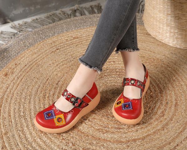 careaymade-summer fashion women's single shoes round head middle heel printed ethnic style hook and loop trend sandals, Black
careaymade-summer fashion women's single shoes round head middle heel printed ethnic style hook and loop trend sandals, Black