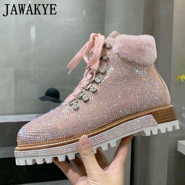 boots bling crystal ankle thick sole winter fashion combat shoes wool fur snow flat platform warm women botas, Black
boots bling crystal ankle thick sole winter fashion combat shoes wool fur snow flat platform warm women botas, Black