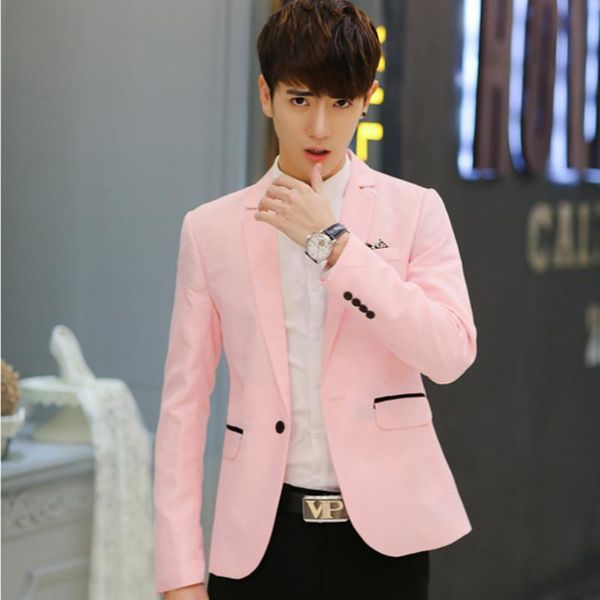 spring men handsome young student small suit slim fit blazer fashion business casual terno masculino dress men's suits & blazers, White;black
spring men handsome young student small suit slim fit blazer fashion business casual terno masculino dress men's suits & blazers, White;black