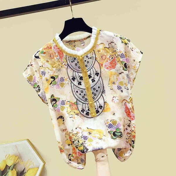 chinese retro style print shirts women's short sleeves lace and ruffles collar chiffon shirt female blouse blusas a3437 210428, White
chinese retro style print shirts women's short sleeves lace and ruffles collar chiffon shirt female blouse blusas a3437 210428, White