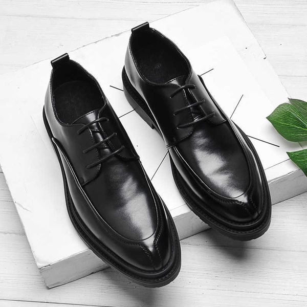 layer cowhide leather high-end business formal casual leather shoes men's british and korean version trendy pointed inner raised weddin, Black
layer cowhide leather high-end business formal casual leather shoes men's british and korean version trendy pointed inner raised weddin, Black