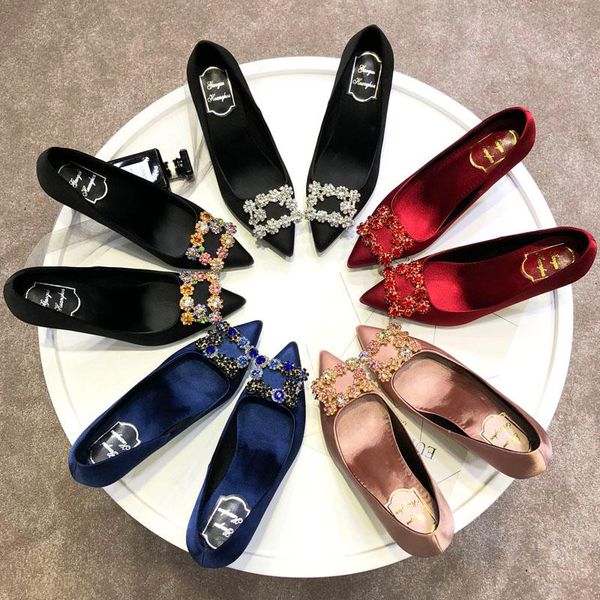 dress shoes women's 2021 pointed stiletto high heels side buckle single comfortable red satin bridal wedding, Black
dress shoes women's 2021 pointed stiletto high heels side buckle single comfortable red satin bridal wedding, Black