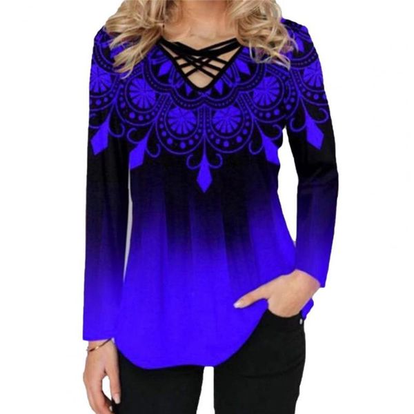 women's blouses & shirts fashion women 2021 long sleeve print gradient casual cross v-neck ladies for home and, White
women's blouses & shirts fashion women 2021 long sleeve print gradient casual cross v-neck ladies for home and, White