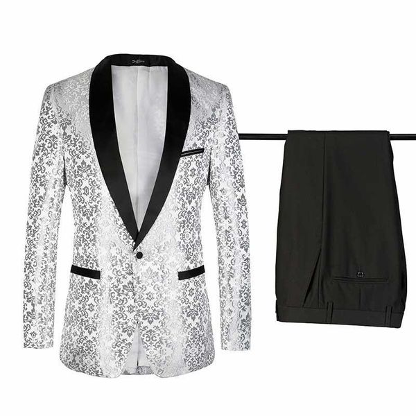 men's suits & blazers pants+blazer 2021 mens jacket white wedding printed fancy fashion slim costume hombre masculino veste jersey pull, White;black
men's suits & blazers pants+blazer 2021 mens jacket white wedding printed fancy fashion slim costume hombre masculino veste jersey pull, White;black