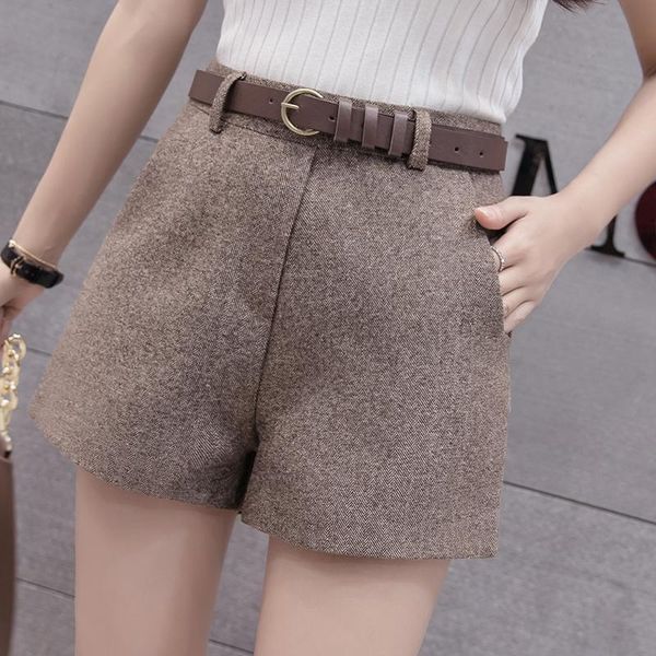 women's shorts 2021 autumn fashion woolen women korean high waist wide leg belted short pants office all-match boots plus size, White;black
women's shorts 2021 autumn fashion woolen women korean high waist wide leg belted short pants office all-match boots plus size, White;black
