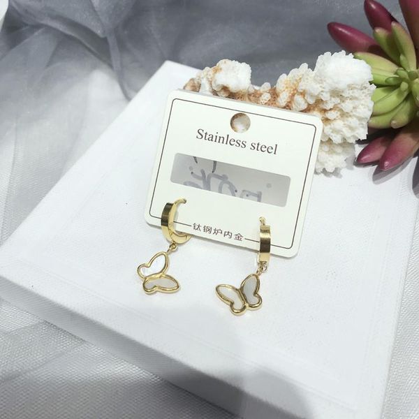 stud south korea stainless steel white fritillary butterfly earrings for mom's friend gift, Golden;silver
stud south korea stainless steel white fritillary butterfly earrings for mom's friend gift, Golden;silver