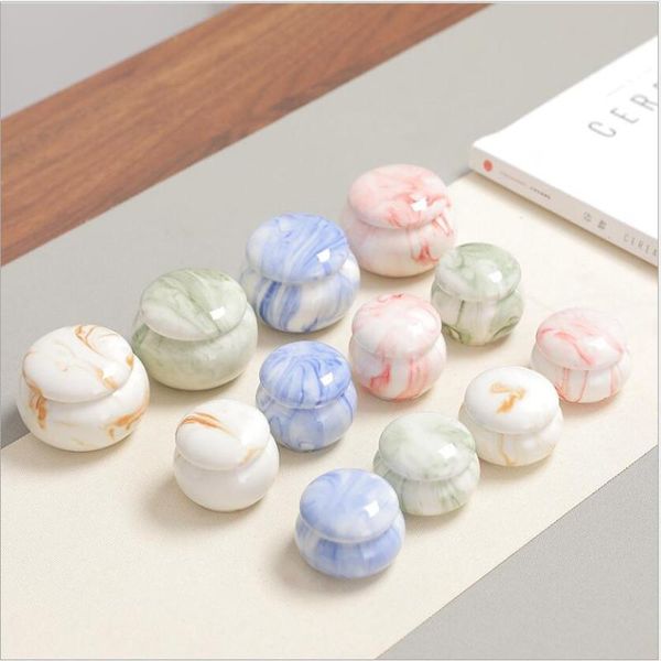 storage bottles & jars 2pcs/set marbled mini ceramic jar cosmetic cream pills tank tea packaging sealed
storage bottles & jars 2pcs/set marbled mini ceramic jar cosmetic cream pills tank tea packaging sealed