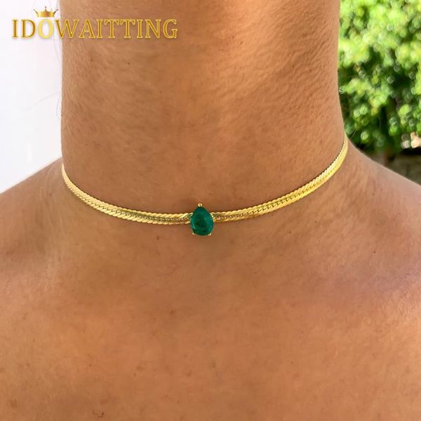 chains 2021 summer arrive 32+10cm herringbone snake chain choker water drop green cz paved gold color fashion women necklace, Silver
chains 2021 summer arrive 32+10cm herringbone snake chain choker water drop green cz paved gold color fashion women necklace, Silver