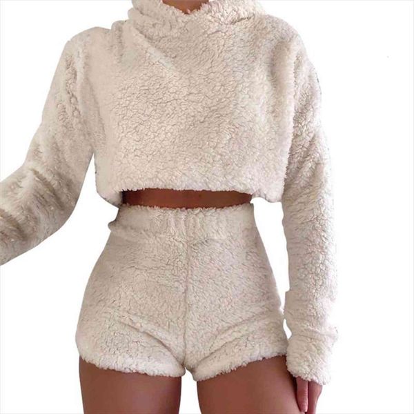 autumn winter clothes set womens pants clubwear fur warm hooded shorts long sleeve home night suit female, White
autumn winter clothes set womens pants clubwear fur warm hooded shorts long sleeve home night suit female, White