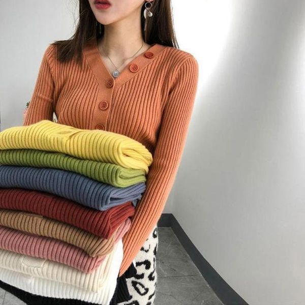 autumn solid v neck knitted sweater female spring button pullover sweaters women long sleeve slim soft jumper knitwear women's, White;black
autumn solid v neck knitted sweater female spring button pullover sweaters women long sleeve slim soft jumper knitwear women's, White;black