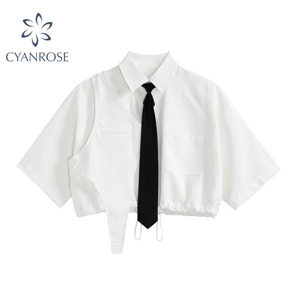 crop white tie blouses women summer short sleeve cropped patchwork streetwear shirts or blusas fashion cardigan student 210417
crop white tie blouses women summer short sleeve cropped patchwork streetwear shirts or blusas fashion cardigan student 210417