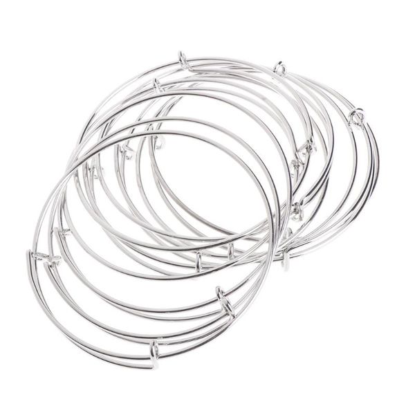 bangle 10 pcs women's silvery adjustable expandable wire wrapped wrist bracelet c7af, Black
bangle 10 pcs women's silvery adjustable expandable wire wrapped wrist bracelet c7af, Black