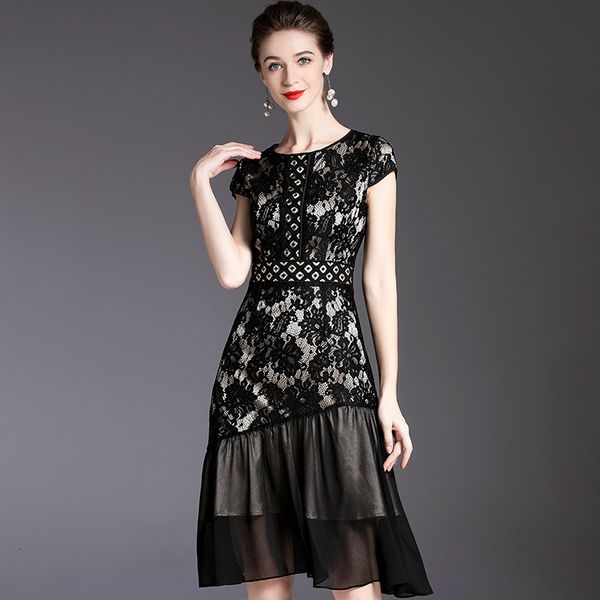 dress summer fashion lace party women tulle mesh patchwork short sleeve slim fitted a-line vintage dress, Black;gray
dress summer fashion lace party women tulle mesh patchwork short sleeve slim fitted a-line vintage dress, Black;gray