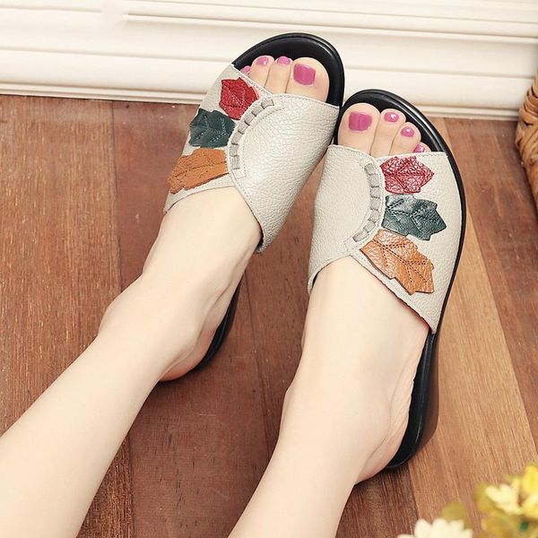 slippers summer woman shoes platform genuine leather non-slip wedge flip flops women high heel ladies mother zapatos de mujer, Black
slippers summer woman shoes platform genuine leather non-slip wedge flip flops women high heel ladies mother zapatos de mujer, Black