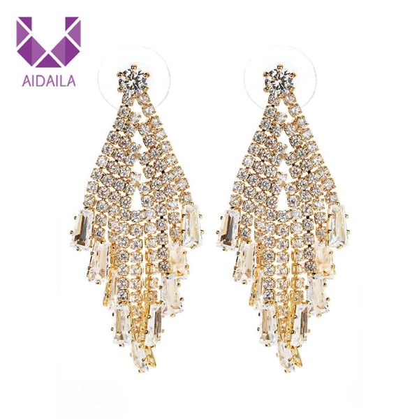 dangle & chandelier gold color long drop earrings for wedding ladies office fashion with full + cubic zirconia zircon, Silver
dangle & chandelier gold color long drop earrings for wedding ladies office fashion with full + cubic zirconia zircon, Silver
