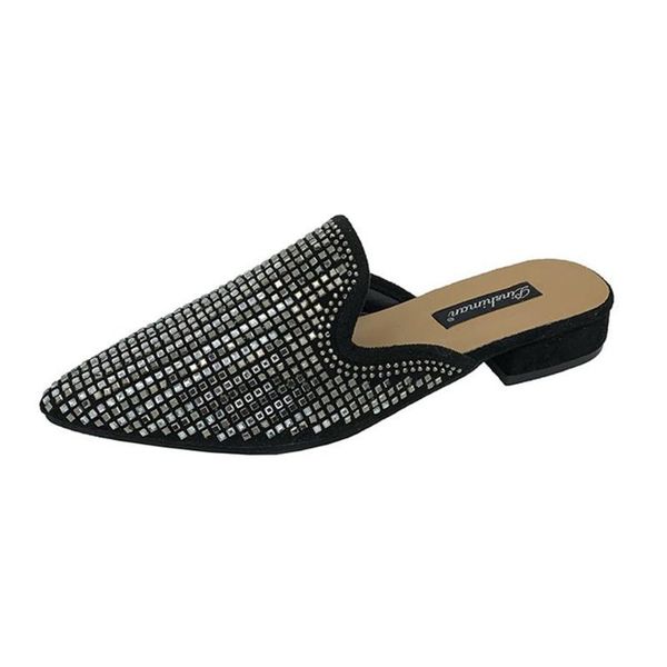 slippers 2021 summer fashion slip on crystal glitter outdoor casual mules shoes women black khaki pointed toe flat
slippers 2021 summer fashion slip on crystal glitter outdoor casual mules shoes women black khaki pointed toe flat