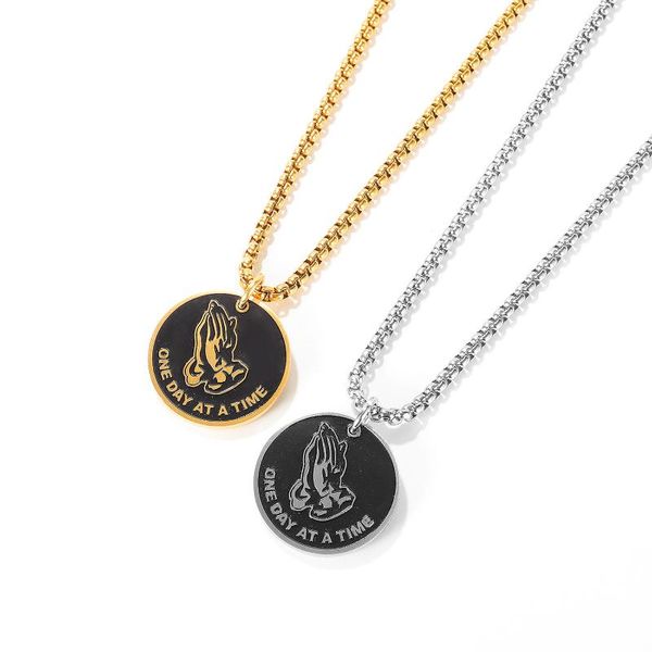 pendant necklaces tinglso vintage hip hop stainless steel necklace praying hands titanium gold men jewelry wholesale 2021, Silver
pendant necklaces tinglso vintage hip hop stainless steel necklace praying hands titanium gold men jewelry wholesale 2021, Silver