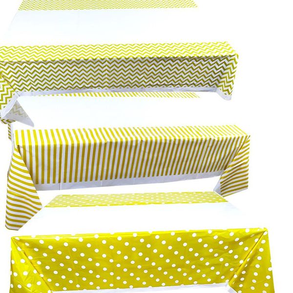 108*180cm plastic tablecloth dot stripe wave pattern party table cover for happy birthday supplies disposable dinnerware
108*180cm plastic tablecloth dot stripe wave pattern party table cover for happy birthday supplies disposable dinnerware