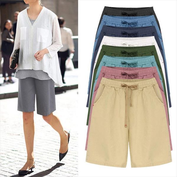 summer cotton linen casual drawstring womens shorts elastic loose trousers plus size s 8xl wdc6568, White;black
summer cotton linen casual drawstring womens shorts elastic loose trousers plus size s 8xl wdc6568, White;black