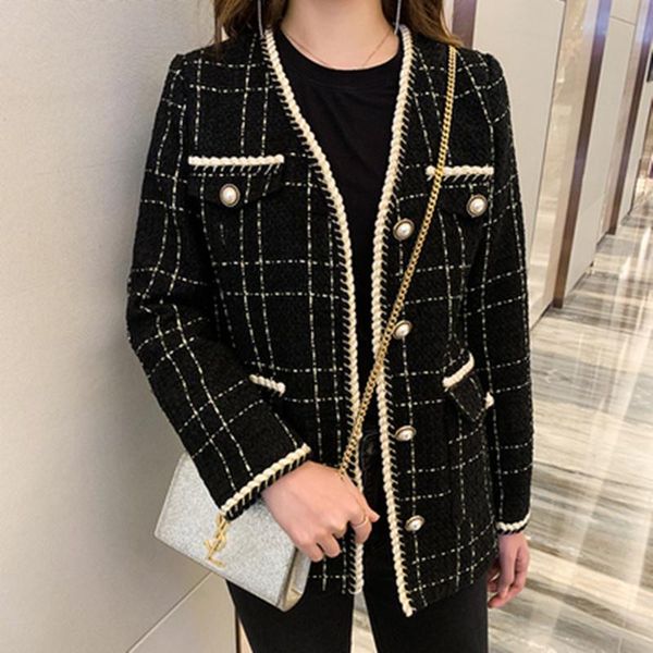 autumn winter tweed coat 2021 fashion women's small fragrance long sleeve wool vintage cardigan short black woolen jacket jackets, Black;brown
autumn winter tweed coat 2021 fashion women's small fragrance long sleeve wool vintage cardigan short black woolen jacket jackets, Black;brown